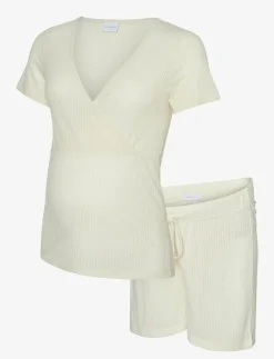 Kvinnor Mamalicious Mammakläder|Pyjamas & Loungewear|MLPANSY LIA SS JRS PYJAMAS SET 2F - Pyjamas
