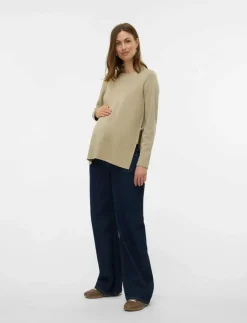 Mamalicious MLRINA VITA LS JRS TOP 2F - Långärmade toppar|Kvinnor Mammakläder