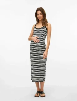 Kvinnor Mamalicious Mammakläder|MLSARAFINA STRAP JRS MIDI DRESS - Klänningar