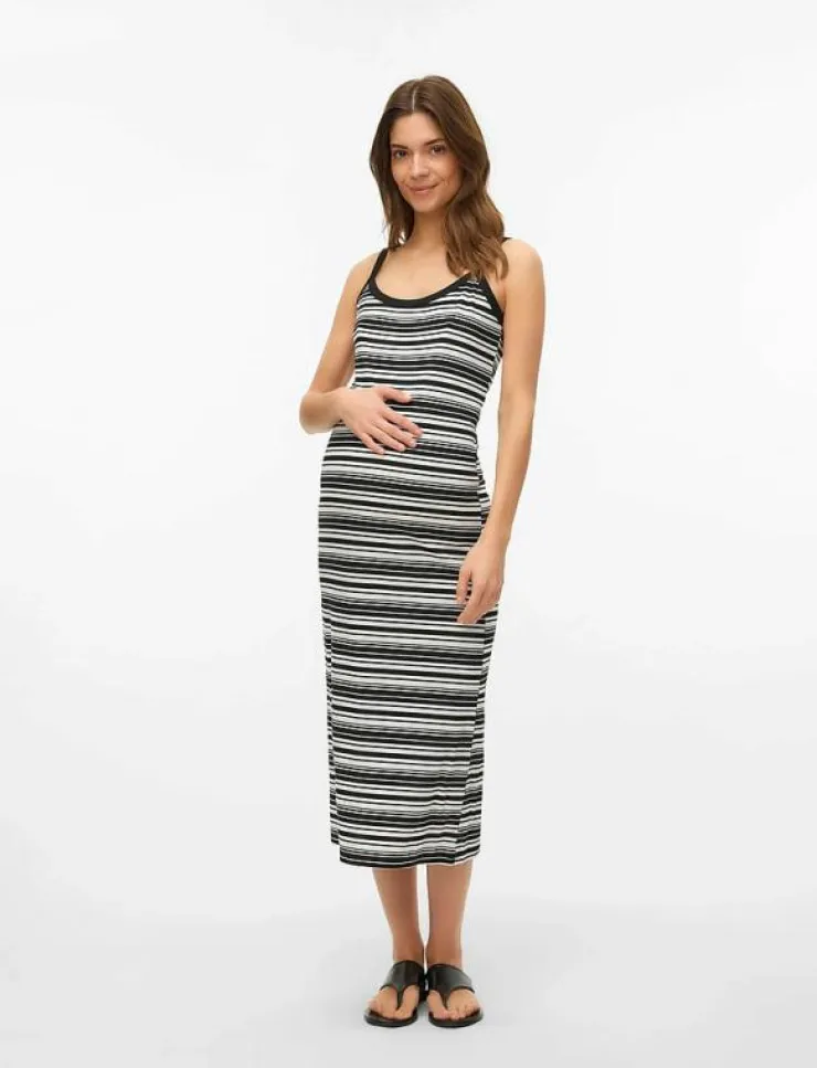 Kvinnor Mamalicious Mammakläder|MLSARAFINA STRAP JRS MIDI DRESS - Klänningar