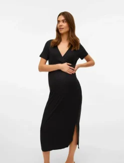 Mamalicious MLTRINITY TESS SS JRS MIDI DRESS 2F NOOS - Midiklänningar|Kvinnor Mammakläder