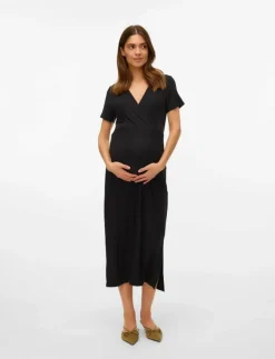 Mamalicious MLTRINITY TESS SS JRS MIDI DRESS 2F NOOS - Midiklänningar|Kvinnor Mammakläder