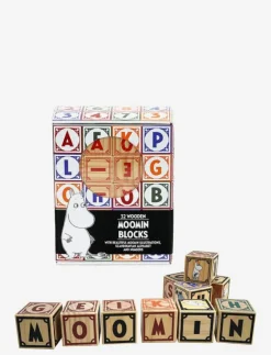 Barbo Toys Moomin Wooden Alphabet Blocks - Byggklossar|Barn Klossar & Byggsatser