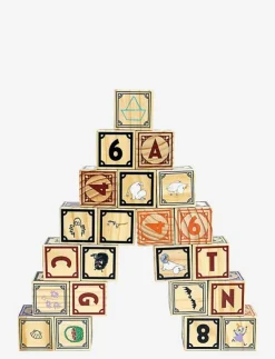 Barbo Toys Moomin Wooden Alphabet Blocks - Byggklossar|Barn Klossar & Byggsatser
