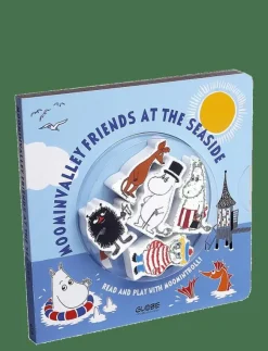 Barn Barbo Toys Barnböcker|Moominvalley Book at the Seaside with 5 wooden figures (ENG) - Saga