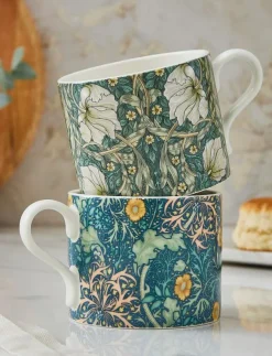 Morris & Co Muggar & Koppar|Mug Seaweed & Pimpernel 2-p - Kaffekoppar