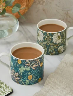 Morris & Co Muggar & Koppar|Mug Seaweed & Pimpernel 2-p - Kaffekoppar