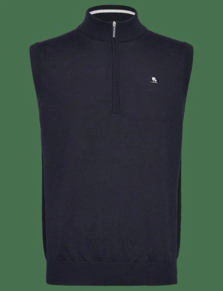 Lexton Links Sweatshirts|Murray 1/2-Zip Merino Vest - Stickat
