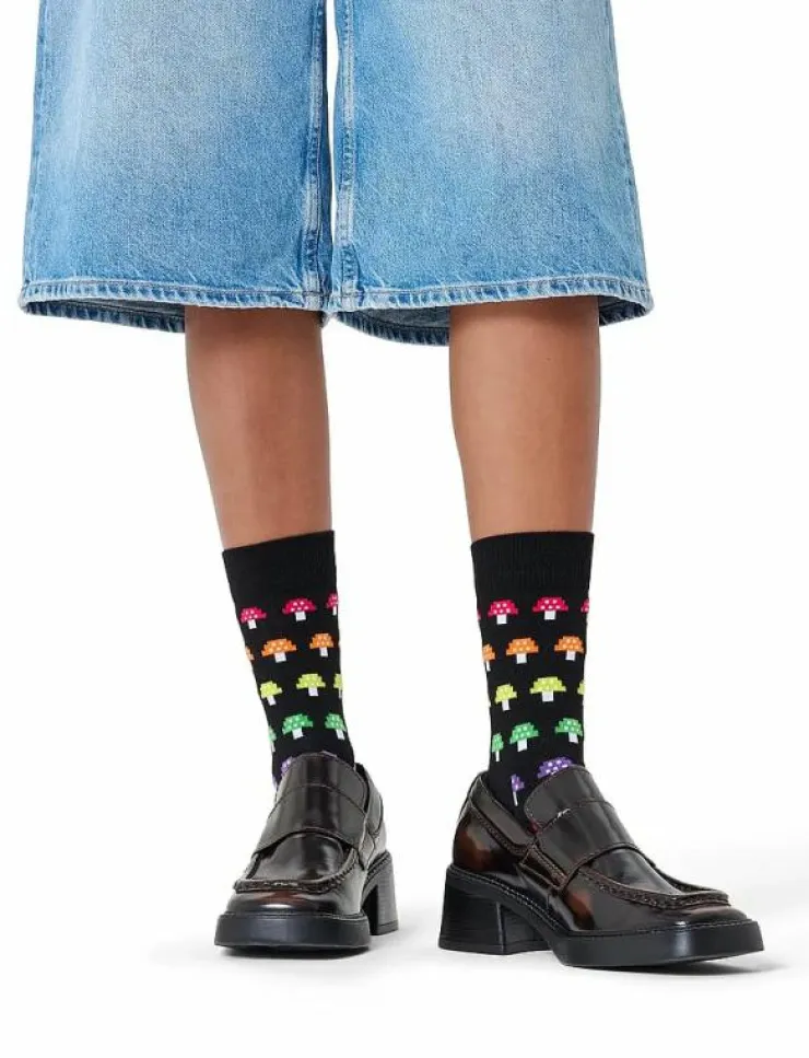 Kvinnor Happy Socks Strumpor|Strumpor|Mushroom Stripe Sock - Sockor
