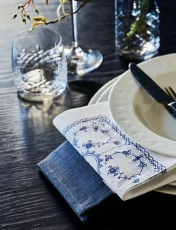 Kunstindustrien Musselmalet Lunch Napkins, 40x40, 20 pce - Servetter| Kökstextilier|Textilier