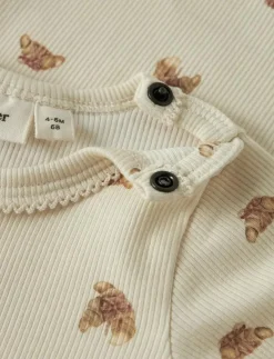 Barn Lil'Atelier Bodies|NBFLAVO EGI LS SLIM BODY LIL - Långärmad body
