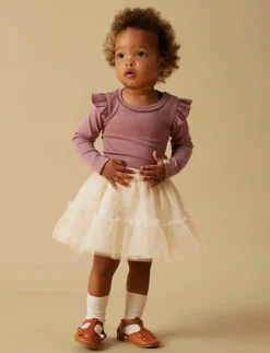 Barn Lil'Atelier Bodies|NBFLAYO SEV LS SLIM BODY SOLID LIL - Långärmad body