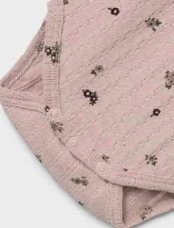 Barn name it Bodies|NBFLOWER LS BODY - Långärmad body
