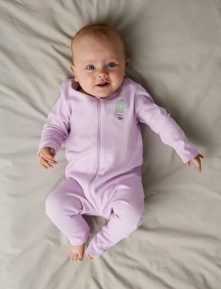 Barn name it Sovplagg|NBFNIGHTSUIT 2P ZIP FF JET DOT NOOS - One-sie