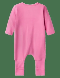 Barn name it Sovplagg|NBFNIGHTSUIT 2P ZIP FF ROSE DEER NOOS - One-sie