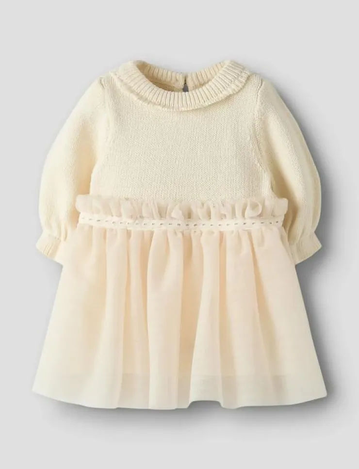 Barn Lil'Atelier Klänningar & Kjolar|NBFSARINA LS KNIT BODY DRESS LIL - Långärmade babyklänningar