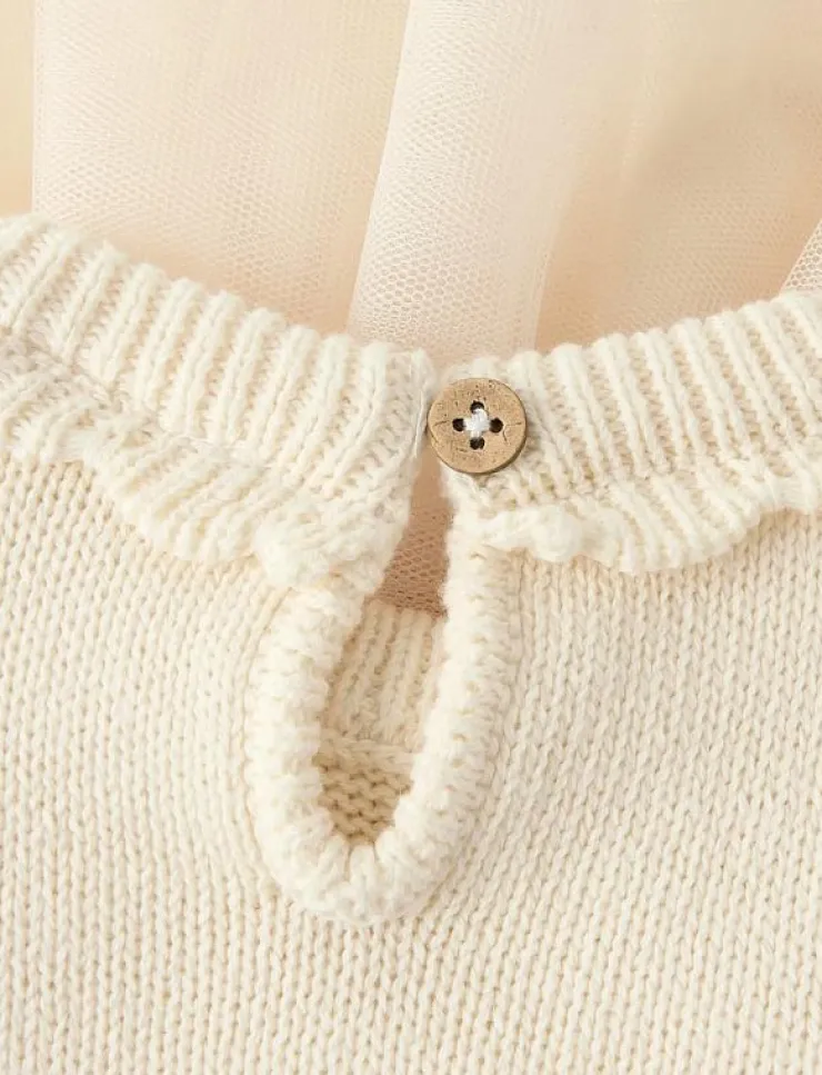Barn Lil'Atelier Klänningar & Kjolar|NBFSARINA LS KNIT BODY DRESS LIL - Långärmade babyklänningar