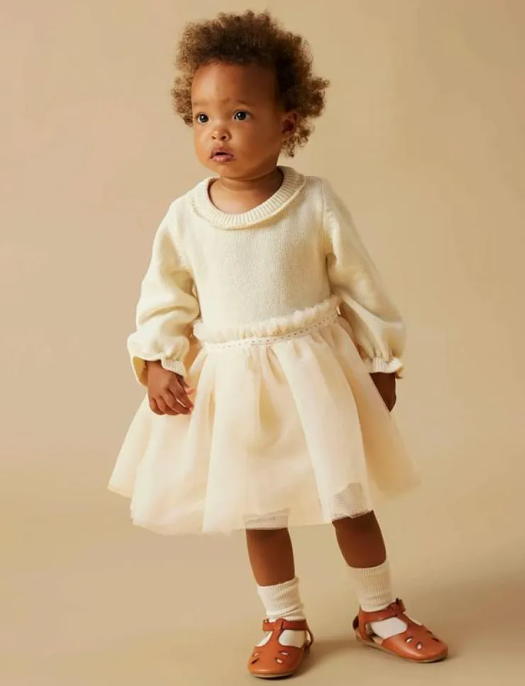 Barn Lil'Atelier Klänningar & Kjolar|NBFSARINA LS KNIT BODY DRESS LIL - Långärmade babyklänningar