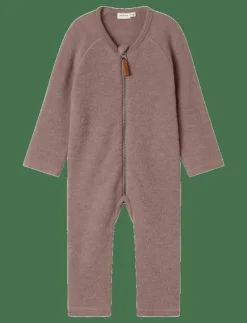 Barn name it Fleecekläder|NBFWMINO WOOL BRU LS SUIT NOOS - Fleeceoverall