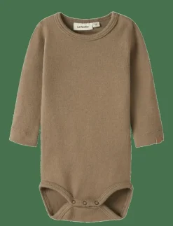Barn Lil'Atelier Bodies|NBMTHORO LEO LS SLIM BODY LIL - Långärmad body