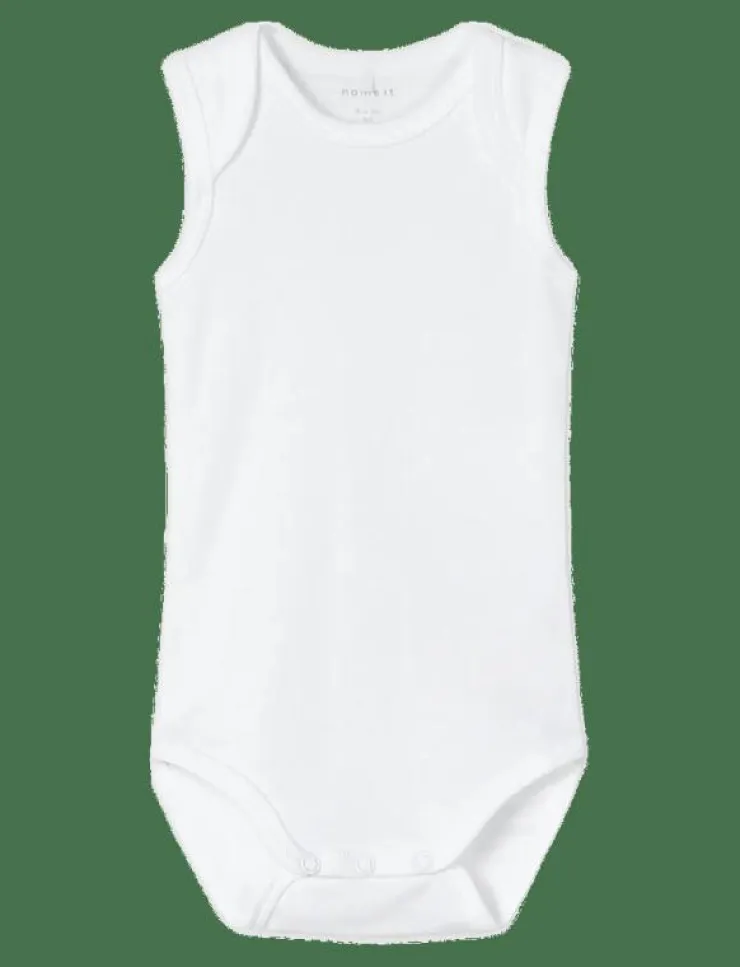Barn name it Bodies|NBNBODY 3P TANK SOLID WHITE 3 NOOS - Ärmlös body