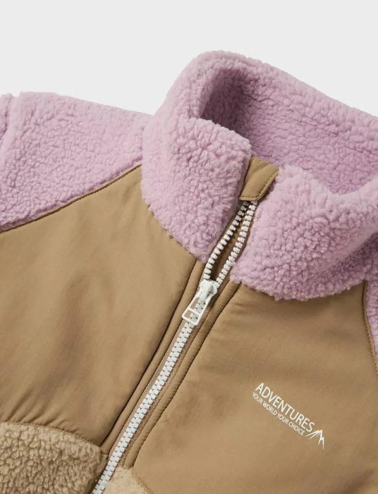 name it NKFMONICA TEDDY JACKET BLOCK1 - Jackor|Barn Fleecekläder