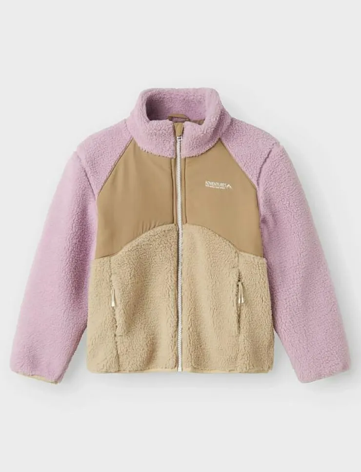name it NKFMONICA TEDDY JACKET BLOCK1 - Jackor|Barn Fleecekläder