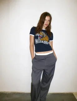 Kvinnor NOISY MAY Byxor|NMDAWN NW BOXER PANTS FWD - Raka byxor