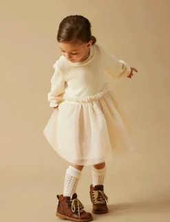 Barn Lil'Atelier Klänningar & Kjolar|NMFSARINA LS KNIT DRESS LIL - Långärmade babyklänningar