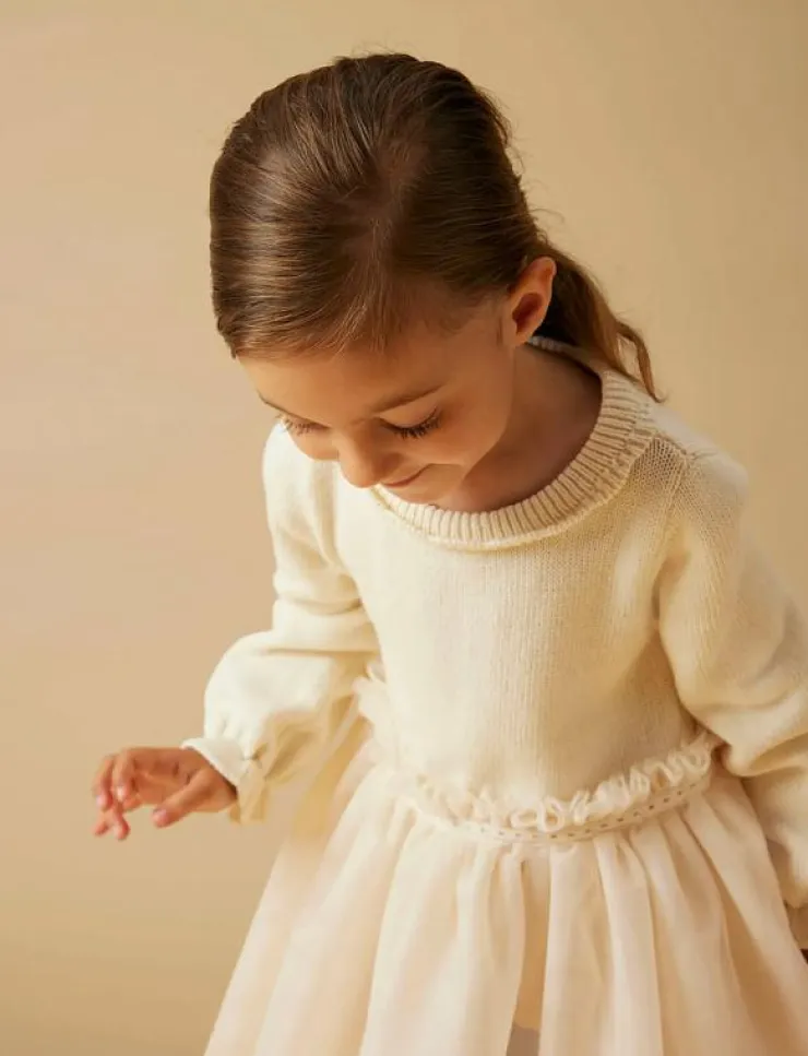 Barn Lil'Atelier Klänningar & Kjolar|NMFSARINA LS KNIT DRESS LIL - Långärmade babyklänningar