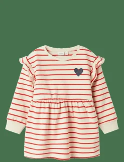 name it NMFTORINA NREG SWE DRESS BRU PB - Långärmade vardagsklänningar|Barn Klänningar & Kjolar