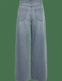 Kvinnor NOISY MAY Kläder|Denimkläder|NMMAISY NW BELT LOOSE JEANS BS031LB - Vida byxor