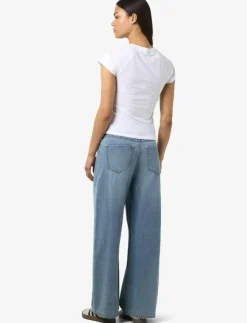 Kvinnor NOISY MAY Kläder|Denimkläder|NMMAISY NW BELT LOOSE JEANS BS031LB - Vida byxor