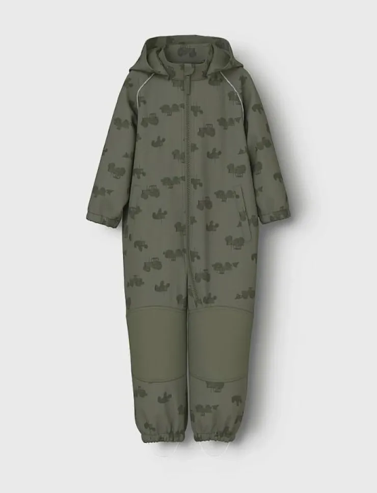name it NMMALFA08 SOFTSHELL SUIT AOP 1FO NOOS - Overaller|Barn Overaller