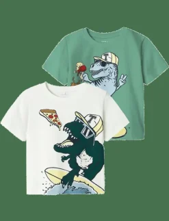 Barn name it Flerpack|NMMDINO NREG SS TOP 2P - Kortärmade