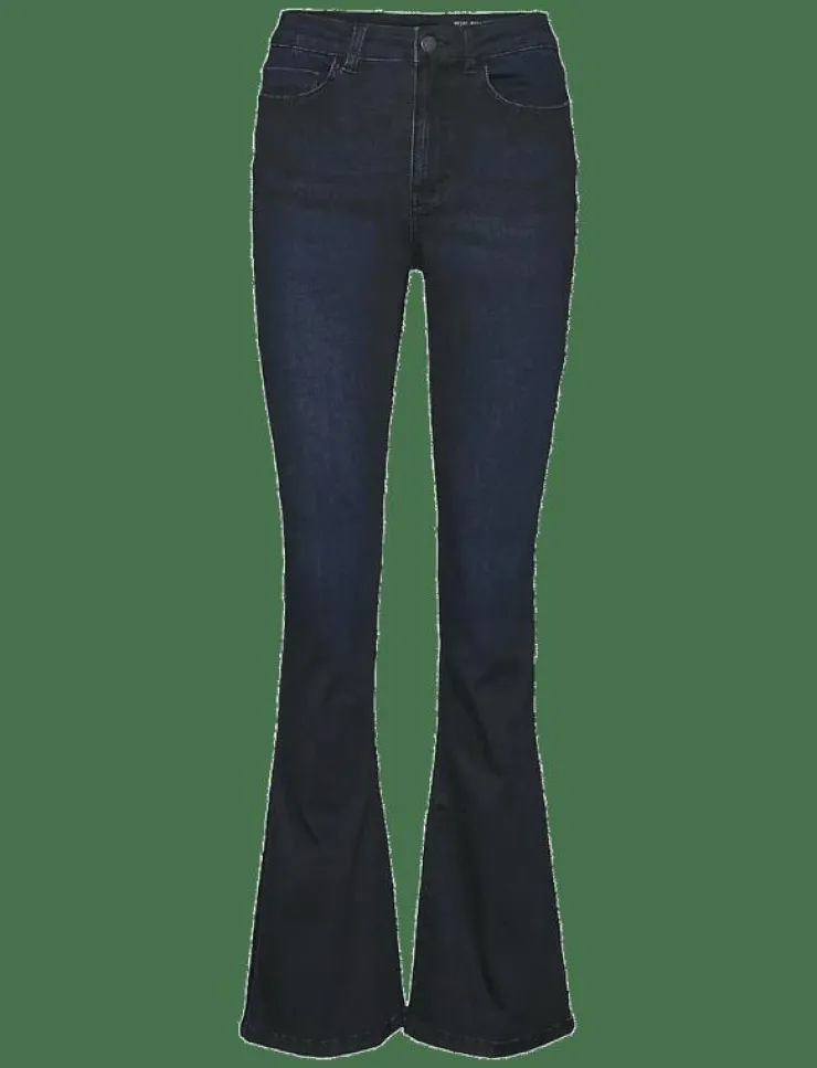Kvinnor NOISY MAY Kläder|NMSALLIE HW FLARE JEAN VI241DB FWD NOOS - Utsvängda jeans