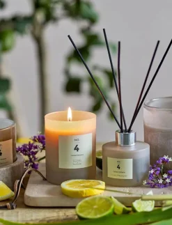 Bloomingville Ljus|NO.4-Lemon Verbena Scent Candle - Blockljus