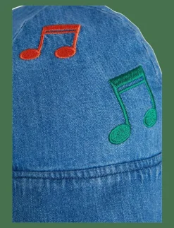 Mini Rodini Note emb sun hat - Solhatt|Barn Solhattar