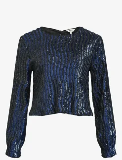 Kvinnor Object Blusar & Skjortor|OBJDOTTI SANSIBA RE L/S TOP 135 - Långärmade blusar