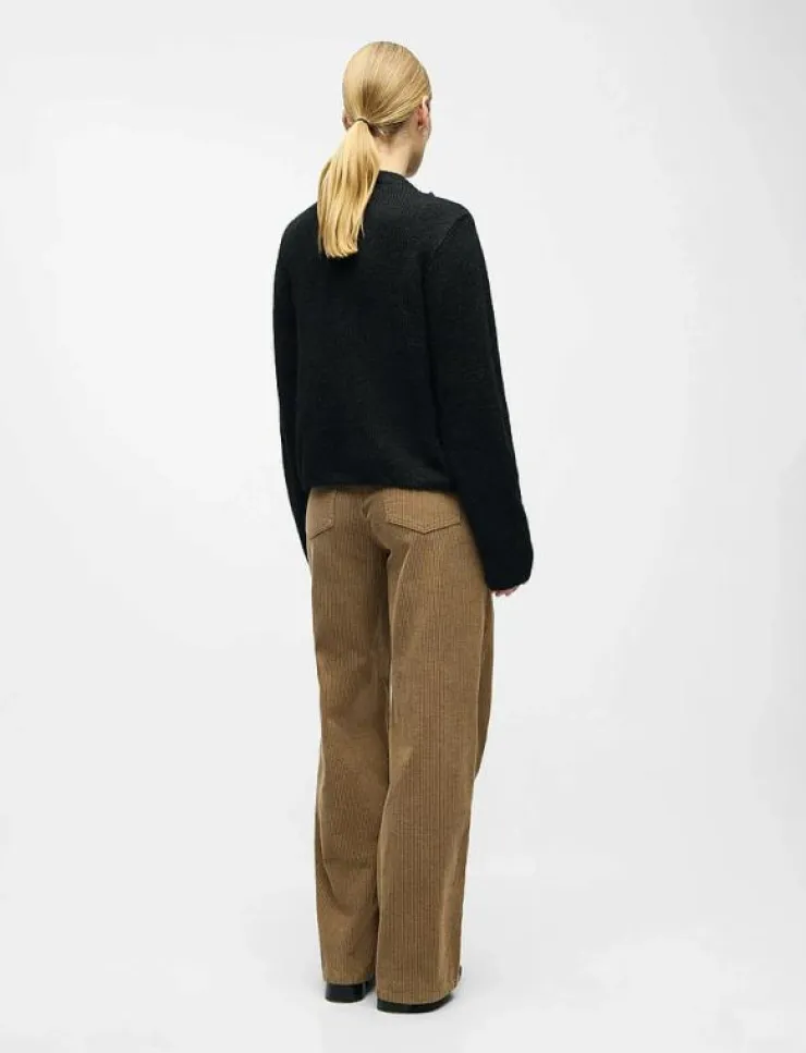 Kvinnor Object Stickat|OBJSAGGIA L/S LO KNIT BOW CARDIGAN DIV - Koftor