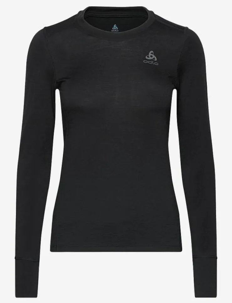 Kvinnor Odlo Underställ|Underställ|Bl Top Crew Neck L/S Merino 200 - Underställströjor
