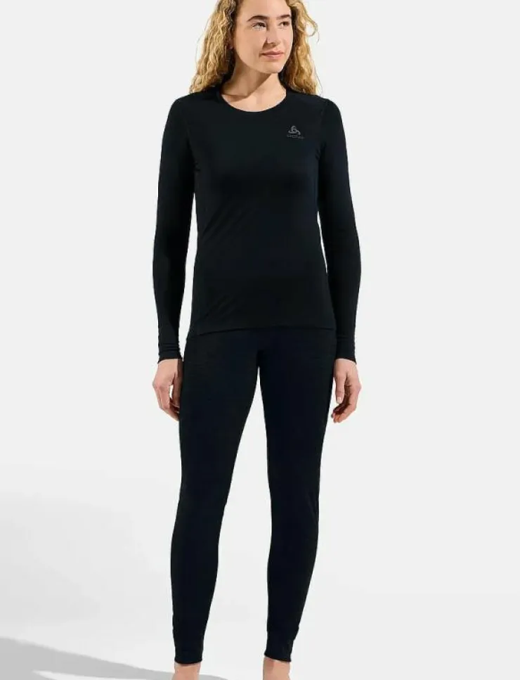 Kvinnor Odlo Underställ|Underställ|Bl Top Crew Neck L/S Merino 200 - Underställströjor