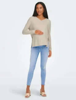 Only Maternity OLMAMALIA L/S V-NECK PULLOVER KNT NOOS - Stickat|Kvinnor Mammakläder