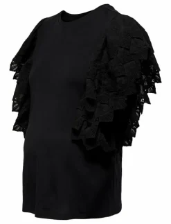 Kvinnor Only Maternity Mammakläder|T-Shirts & Toppar|OLMBETTY LIFE S/S FRILL TOP JRS - Linnen