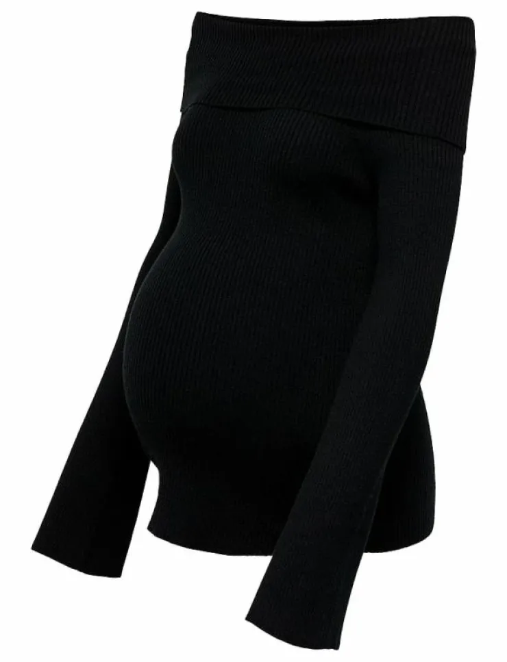 Only Maternity OLMJAYDEN LS OFF SHOULDER KNT - Stickat|Kvinnor Mammakläder
