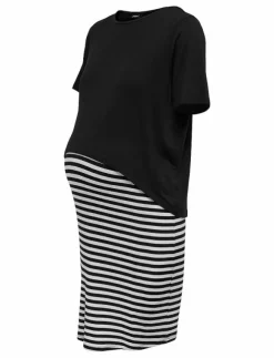 Only Maternity OLMOLINE S/S O-NECK NURSI DRESS JRS NOOS - Korta klänningar|Kvinnor Mammakläder