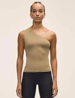 Casall One Shoulder Bra Tank - Linnen|Kvinnor Sport-Bh