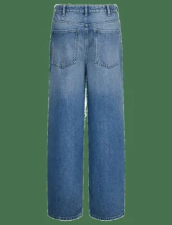 ONLY ONLAMBER LW ASYM OVERSIZ BAGGY DNM TAI - Vida byxor|Kvinnor Jeans