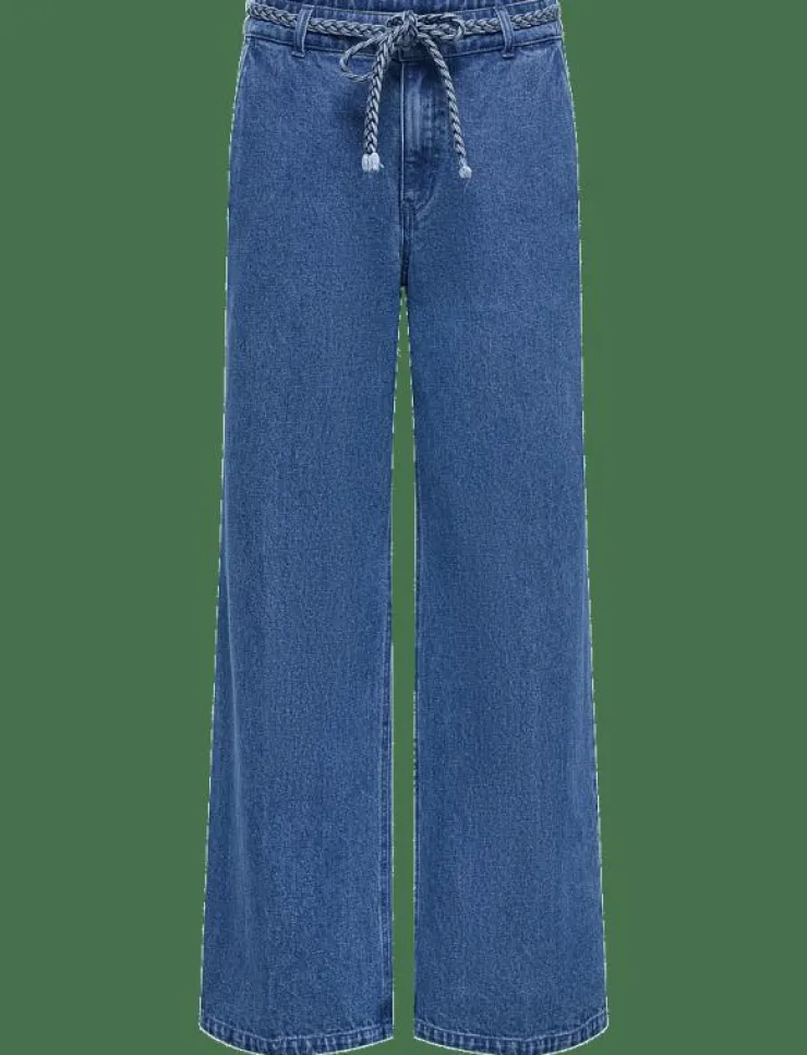 ONLY ONLARLENE HW BRAID WIDE DNM YOR - Vida byxor|Kvinnor Jeans