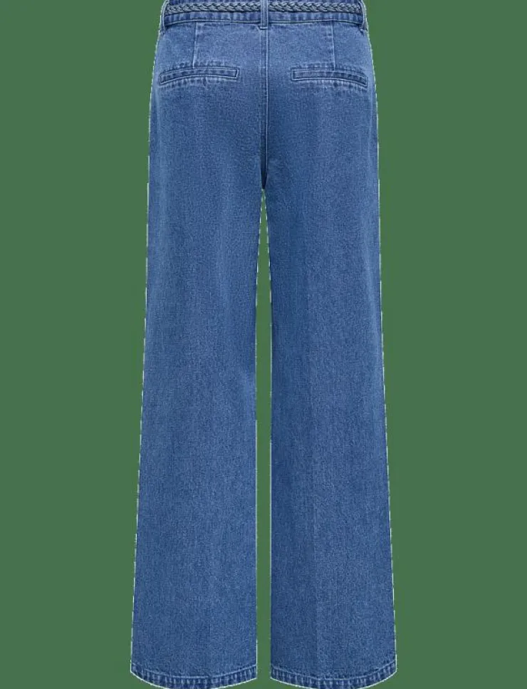 ONLY ONLARLENE HW BRAID WIDE DNM YOR - Vida byxor|Kvinnor Jeans